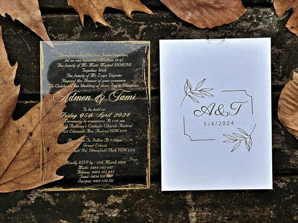 acrylic sweet 16 invitation with premium finish and modern layout