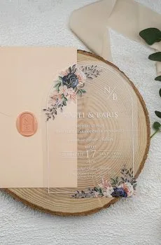 Chic Transparent Wedding Invitations Simple Modern