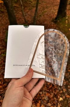 acrylic wedding invitations card and transparent quinceañera invitations with modern design