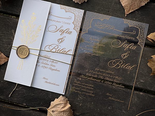 Formal Acrylic Invitation Card with Clean Design