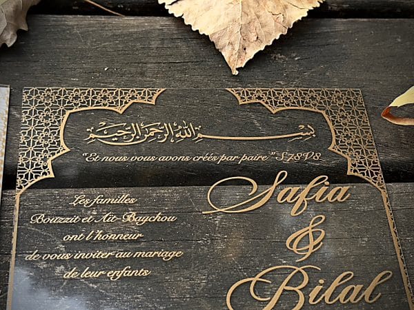 Formal Acrylic Invitation Card with Clean Design