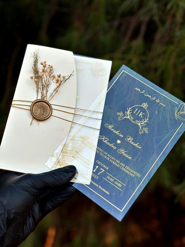Acrylic Wedding Invitation with Wax Seal – Elegant Clear Card - Image 4