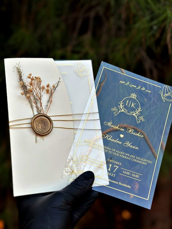 Acrylic Wedding Invitation with Wax Seal – Elegant Clear Card - Image 5