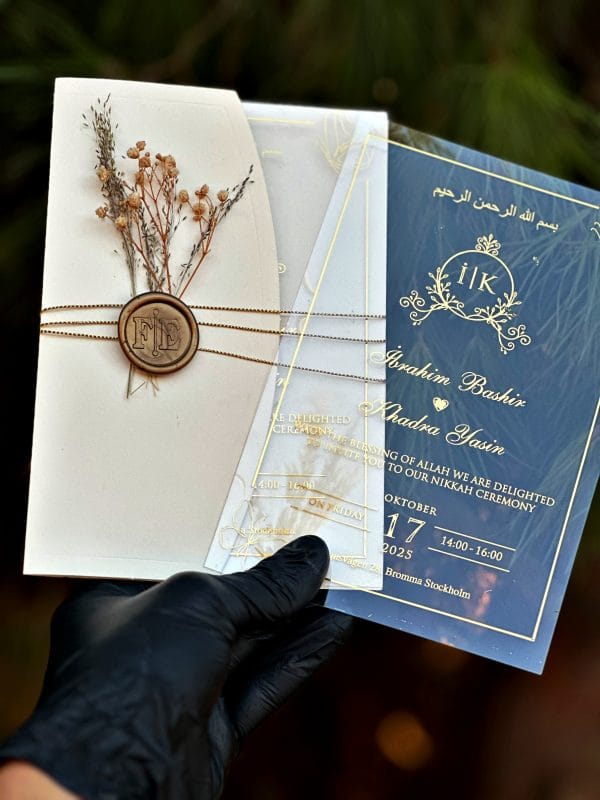 Acrylic Wedding Invitation with Wax Seal – Elegant Clear Card - Image 3